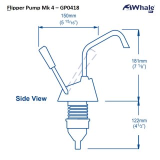Whale GP0418 Flipper Manual Galley Hand Operated Pump for sale online 